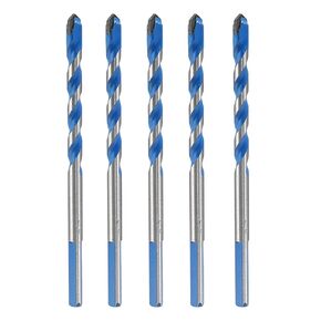Piutouyar 5 Pcs 6mm Masonry Drill Bits, 0.24" Carbide Drill Bits Set for Concrete, Tile, Glass, Ceramic, Brick, Wood