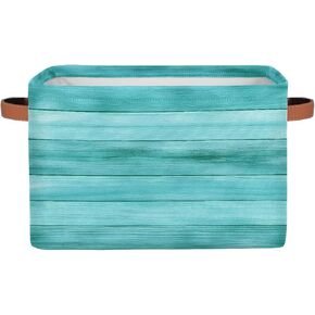 Baseball Storage Basket for Shelves, Storage Bins with Handles, Collapsible Basket for Organizing, Closet Toy Baskets for Nursery Room, 15x11x9.5 in, Canvas, Sports Baseball Stitches Lace