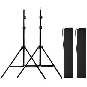 2Pack Photography Light Stand Travel Light Stand 187cm/ 73.6in Aluminum with Carry Bag Compact Light Stand Fold 27.5in Max Load 33lbs for Ring Light LED Light Speedlite Flash Mini Softbox