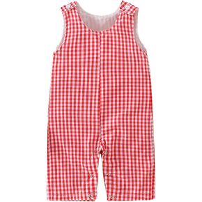 Douhoow Baby Summer Clorts Laby Boy Birl Romper Phemsuit Plaid Baby Baby Short Legs Salss Easesx Toddler