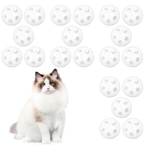 Molain 20 Pcs Rattle Balls Inserts, Plastic Rattle Box Repair Doll Noise Maker Insert Rattle Ball for Animal Puppet Doll Puppy Doll Pet -24 mm