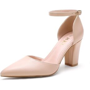 HKL Women's Closed Toe Pointed Heels Pumps
