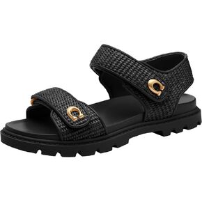 Coach Women's Straw Brynn Sandal Platform