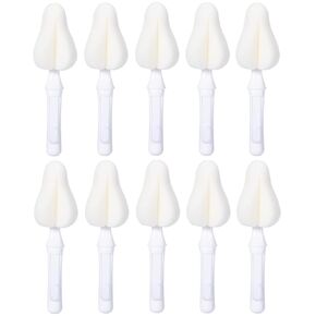 10PCS Milk Bottle Nipple Brushes Pacifier Sponge Cleaning Brush for Bottles and Accessories (10PCS White)