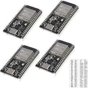 4pcs ESP32-DevKitC core Board ESP32 Development Board ESP32-WROOM-32D WiFi Bluetooth Development Board for Arduino IDE (ESP32-WROVER)