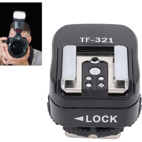 TF 321 Hot Shoe Adapter with PC Port Flash Hot Shoe Mount Adapter for EL Series Flash Supports Center Point Triggering