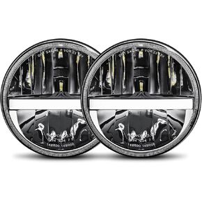 2024 New 7 Inch LED Headlights DOT Approved Anti-glare 1000% Brightness H6024 LED Headlights Plug&Play, Compatible with Wrangler JK JKU TJ LJ Z-beam Cut-Off Line