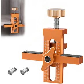 Cabinet Door Mounting Jig Adjustable Aluminium Alloy Cabinet Door Installation Positioner Jig for Quick and Accurate Setup Most Frameless Cabinets