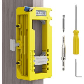 Door Hinge Jig, Door Hinge Template Kit for Router Fit 3"to 5" Length and 1/4" Or 5/8" Thickness, Square or Radius 1/4'/5/8' Corners, Green Hinge, Only Work on The Door Not The Jamb