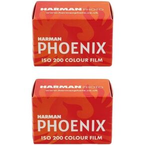 2 Rolls Harman Photo Phoenix ISO 200 C41 Color Negative Film, 35mm, 36 Exposures,