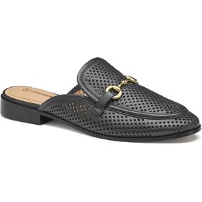 Johnston & Murphy Perfed Bit Mule Women’s Shoe, Women’s Dress Shoes, Office Shoes for Women, Slip On Leather Mules