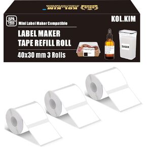 2x2 inch Round Circle Sticker Labels Waterproof Kitchen Pantry Jar Labels for Phomemo Printer M110 M220 M200 M120 M221 Labels Refill for Marklife P50 for Niimbot B3S Clabel 221B 220B 320B 50mm (Pink)