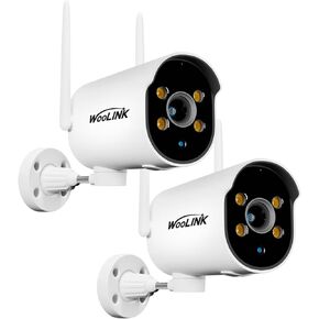 WOOLINK Solar Security Cameras Wireless Outdoor with Solar Panel, 2.4GHz WiFi Cameras for Home Security with PR 225°, AI Detection, 1080P Color Night Vision, SD/Cloud, IP65 Waterproof, 2-Way Talk