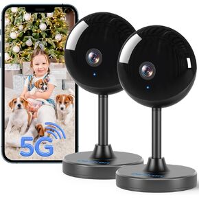 owltron Indoor Security Camera, 2K Cameras for Home Security with Motion Detection, Pet Cam & Baby Monitor with Night Vision, 2.4 GHz WiFi Two-Way Talk, Cloud/SD Storage, Works with Alexa