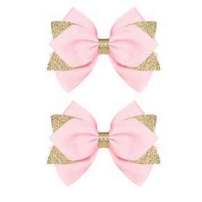 butterfly bow hair clip fabric hair clips for babies Grosgrain Ribbon Toddler Hair Bows Alligator Clips for Baby Girls ​ (Sky blue)