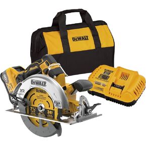 DEWALT 20V MAX XR 7-1/4" Cordless Circular Saw Kit XR POWERPACK with Battery and Charger Included (DCS590WW1)