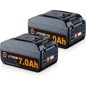 VINIDA 2Pack 7.0Ah 20V Replacement for Worx Battery 20V Compatible with Worx 20 Volt Battery Lithium-ion WA3520 WA3525 WG151s WG155s WG251s WG255s WG540s WG545s Cordless Power Tools