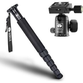 SIRUI Tripod Ball Head, Professional Metal 360° Rotating Panoramic Ball Head with Quick Release Plate, Load up to 22lbs/10kg for 1/4" Tripod, Monopod, Slider, DSLR Camera（BG40