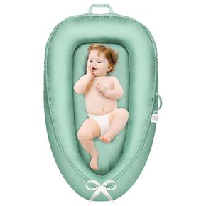 Baby Lounger - Baby Lounger for Newborn 0-24 Months, Baby Snuggle Nest Me Lounger, Portable Infant Lounger Baby Nest for Home and Travel, Ideal Newborn Babies Essentials Baby Shower Gifts(Pumpkin)