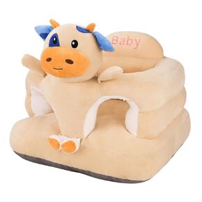 KAKIBLIN Baby Sit Up Chair Baby Support Sofa,Sit Me Up Floor Seat for Baby,Soft Plush Cartoon Animals Learning to Sit Chair Seats for 3-24 Month Girls and Boys,PP Cotton Full Filling(Lion)