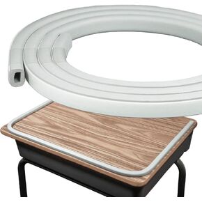 urbanhouse Toddler Kids School Desk and Table Raised Edge Strip to Prevent Objects from Falling, Grey - 6-FT Roll