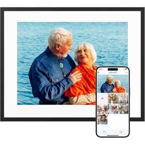 Dragon Touch إطار صورة رقمي كبير 21.5 بوصة شاشة تعمل باللمس الأسود الشاشة واي فاي عرض إطار صورة رقمي ، تخزين 32 جيجابايت ، دوران تلقائي ، مشاركة الصور عبر التطبيق ، البريد الإلكتروني ، السحابة ، الكلاسيكية 21
