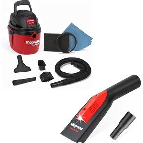 Shop-Vac 1.5 Gallon 2.0 Peak Wet Dry Vacuum and Nozzle Kit with LED Light