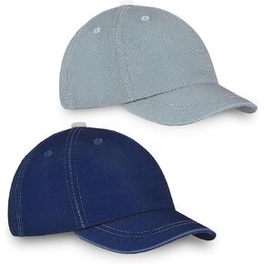 Toddler Baseball Hat 2PCS Baby Baseball Cap for Infant Adjustable Canvas Cap Kids Sun Hat for Boys and Girls
