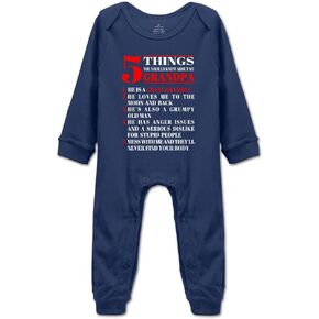 DOQOSESHY 5 Things You Should Know About My Grandpa Funny Baby Bodysuit Toddler Outfits