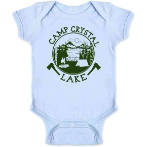 Pop Threads Camp Crystal Lake Counselor Shirt Vintage Costume Infant Baby Boy Girl Bodysuit