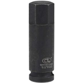 TOP-VIGOR Impact Hex Bit Socket, 1/2" Drive x H22 (22mm) Allen Key Socket, Premium CR-MO Steel Bits, Hex Bit with 78mm Length for Torque Wrench, Ratchet Wrench, Impact Power Drills