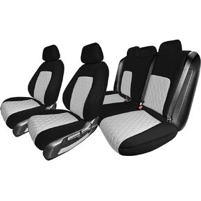 FH Group Custom Fit Seat Covers Compatible with 2018-2022 Honda Civic Sport | EX | EX-L | Touring, Rear Set Black Neoprene Seat Covers, Waterproof Car Seat Cover, Car Seat Covers for Sedan