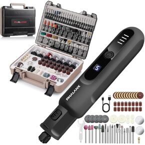 3.7V Cordless Rotary Tool(Black) & 420PCS Rotary Tool Accessories(Brown)