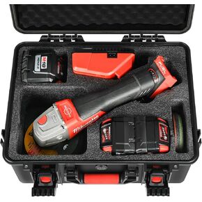 Case for milwaukee M18 Angle Grinder - Tool Bag for M18 FUEL Cordless Angle Grinder，Waterproof & Shockproof Tool Box for milwaukee Angle Grinder/Cutting Wheels/Battery/Charger/Side Handle (Case Only)