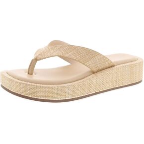 TruFox Women's Platform Flip Flops Wedge Sandals Comfortable Soft Cushion Slip on Summer Beach Thong in Kuwait