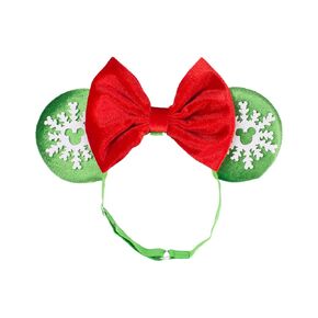JIAHANG Baby Girls Adjustable Mouse Ears Headband, Black Sequin Ears With Elastic Hairband, Fashion Headwear for Infant Toddlers, Kids