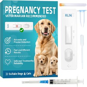 Dog Pregnancy Test at Home, 10-15 Mins Accurate and Fast Detection, Pet Pregnancy Supplies, Simple Operation & 99.9% Accurate