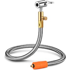 Quick Air Release Extention Replacement Hose for Tire Inflators, Portable Air Compressor, Tire Valve Air Chuck Lock, Air Tire Inflator Pump Hose (24''/60cm)