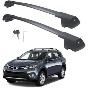 Autekcomma Heavy Duty Roof Rack Crossbars Compatible for Subaru Ascent 2019-2024(Only Fit Factory Raised Side Rails) Locker+Full Aluminum Die-Casting Black Matte with Max 260LB Loading Weight