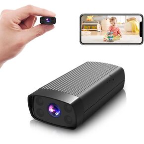 TnoxHD Mini Camera, HD Nanny Cam for Home - Smallest WiFi Wireless Camera with Motion Detection App Control Night Vision, No WiFi Needed Cam for Pet Baby Nanny Surveillance Outdoor Bicycle Car
