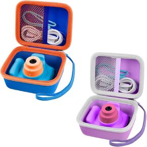 Camera Case for Seckton/for Desuccus/for PROGRACE/for GKTZ/for Dylanto/for Rindol/for One'sMore/for HANGRUI Kids Digital Camera, Kid Camcorder Storage Box for Cable Accessory-Bag Only(2 pack)