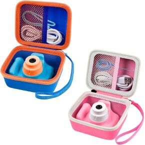 Camera Case for Seckton/for Desuccus/for PROGRACE/for GKTZ/for Dylanto/for Rindol/for One'sMore/for HANGRUI Kids Digital Camera, Kid Camcorder Storage Box for Cable Accessory-Bag Only(2 pack)