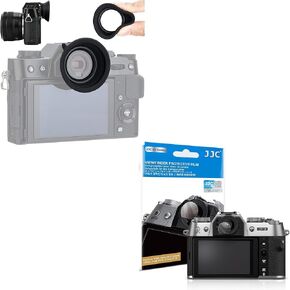 Camera Eyecup+Viewfinder Screen Protector: X-T30II X-T30 II X-T20 X-T10 Eye Cup with Viewfinder Screen Protector for Fujifilm XT50 XS20 XS10 X-T30II XT200 XT100 XT30
