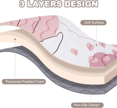 Baby Play Mat for Floor 50'' x 50'', Thicken Soft Padding Playmats for Playpen, Non Slip Baby Crawling Mat Foldable, Easy Care Machine Washable in Kuwait