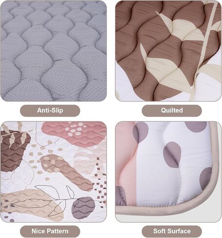 Baby Play Mat for Floor 50'' x 50'', Thicken Soft Padding Playmats for Playpen, Non Slip Baby Crawling Mat Foldable, Easy Care Machine Washable in Kuwait