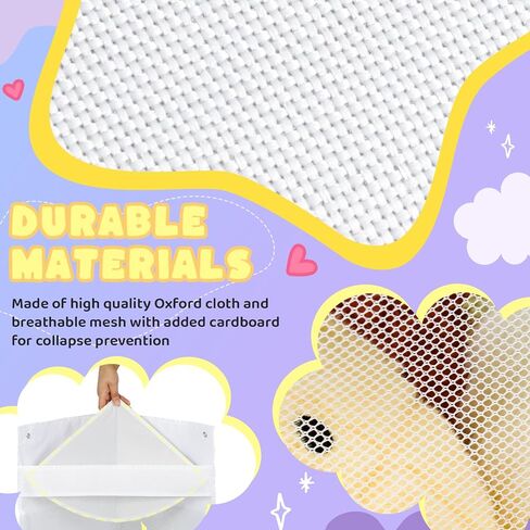 Stuffed Animal Storage, Stuffed Animal Hammock Corner Toy Storage, Large Wall Corner Stuffed Animal Organizer, Hanging Toy Storage Organizer for Cute Room, Bedroom Home Decor (White) in Saudi Arabia