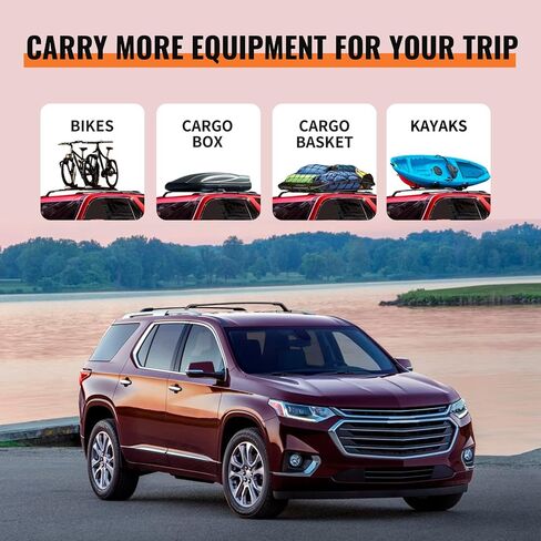 Wonderdriver Roof Rack Cross Bars Fit for Chevy Chevrolet Bolt EUV 2022 2023 2024 Bolt-EUV, Heavy Duty 220lb Aluminum Crossbar Racks Rail Rooftop Carrier Canoe Kayak Bike Cargo Luggage Black in Saudi Arabia