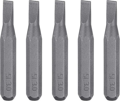 HARFINGTON 5pcs SL3.0 Slotted Screwdriver Bit 5/32" Hex Shank 28mm Length Magnetic Flat Head Hex Bits S2 Steel Screw Driver Bit for Electric Manual Screwdrivers Precision Repair in Kuwait