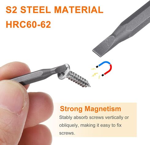 HARFINGTON 5pcs SL3.0 Slotted Screwdriver Bit 5/32" Hex Shank 28mm Length Magnetic Flat Head Hex Bits S2 Steel Screw Driver Bit for Electric Manual Screwdrivers Precision Repair in Kuwait