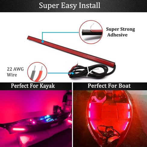 أضواء قارب Botepon للصيد الليلي، أضواء شريطية LED بحرية، أضواء سطح القارب، أضواء القارب الكاشفة، أضواء موزعة القارب، أضواء مجاملة للقوارب العائمة، قارب باس، قارب كاياك أزرق in Kuwait